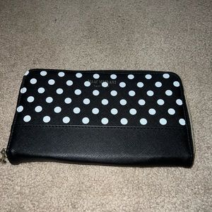 Isaac Mizrahi polka dot clutch
